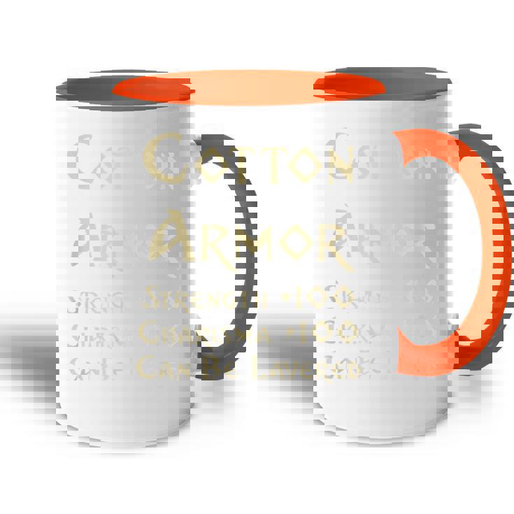 En Coton Armure Statistiques Drôles D'équipement De Jeu Rpg Accent Mug