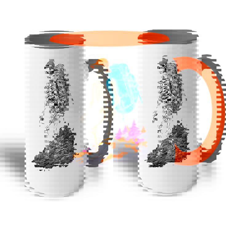 Esqueleto Al Aire Libre Aventuras De Montaña Esqueleto Senderismo Accent Mug