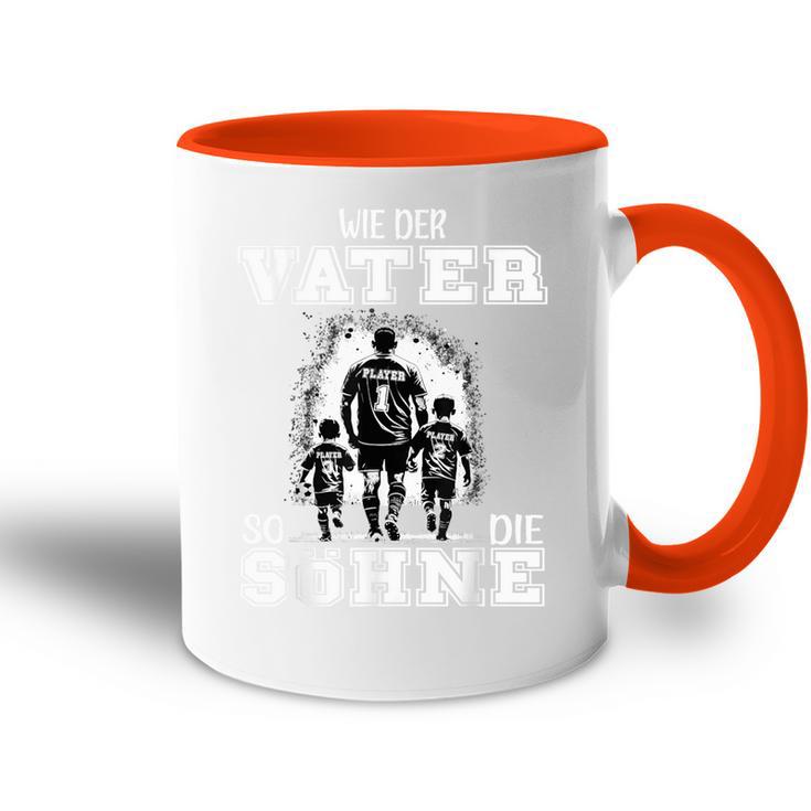 Football Papa Wie Der Fater So Die Söhne Father's Day Tasse Zweifarbig