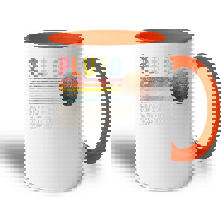 Never Forget Pluto Estilo Retro Divertido Espacio Divertido Ciencia Divertida Accent Mug
