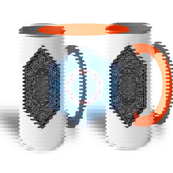 Geometría Sagrada Tatuaje Yoga Meditación Goa Trance Accent Mug