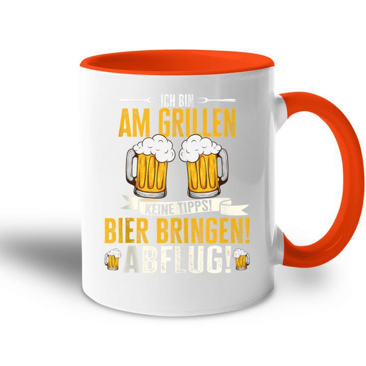 Grillmeister Bin Am Grill Papa Bbq Grillen Grillabend Tasse Zweifarbig