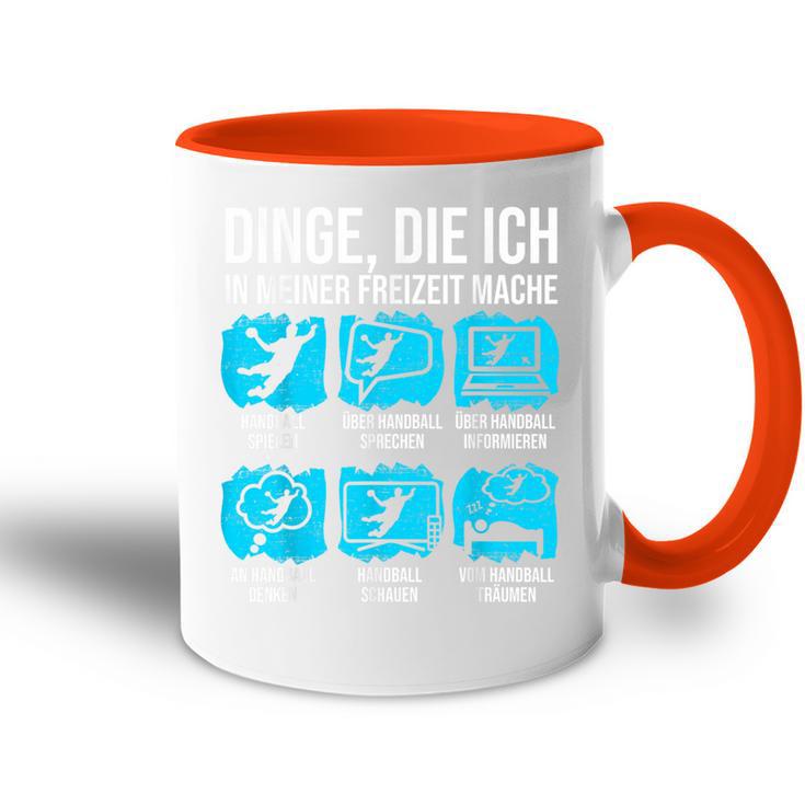 Handball Dinge Die Ich In Meiner Freizeit Mache Tasse Zweifarbig