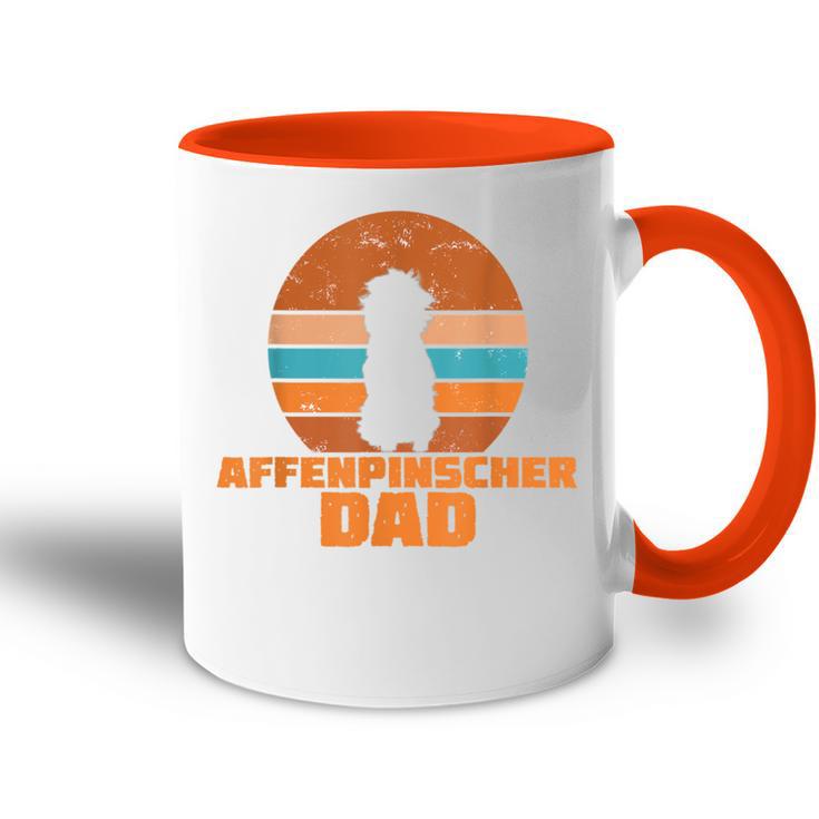 Herren Affenpinscher Dad Papaintage Hund Hunde Pfote Pfoten Tasse Zweifarbig