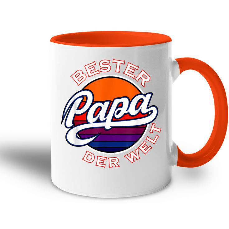 Herren Bester Papa Der Welt 1Atertag -Atertagsgeschenk Tasse Zweifarbig