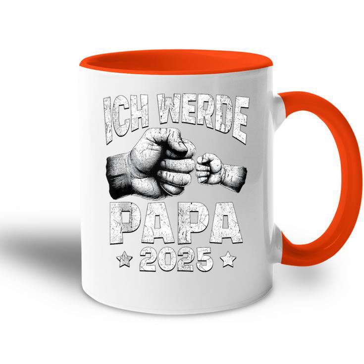 Herren Ich Werde Papa 2025 Schwangerschaft Ich Werde Baldater Tasse Zweifarbig