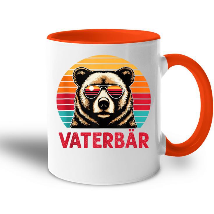 Herren Lustige Geschenkeidee Papa Dadatertagater Bäraterbär Tasse Zweifarbig