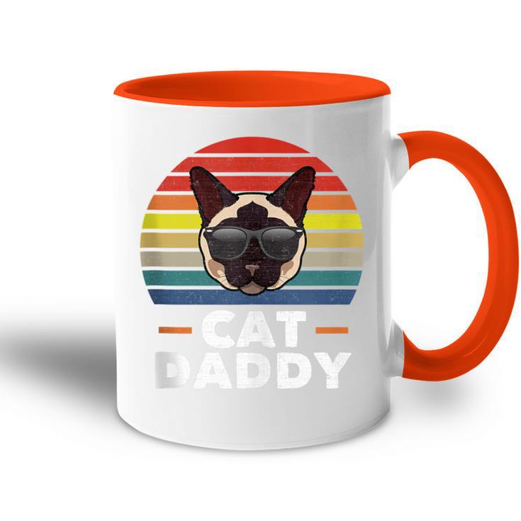 Herren Siamkatze Daddy Lustige Katze Papa Liebhaber Tasse Zweifarbig