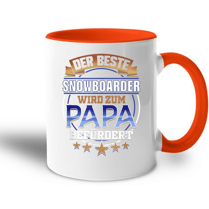 Herren Snowboardfahrer Papa Geschenk Ski Snowboard Snowboardurlaub Tasse Zweifarbig