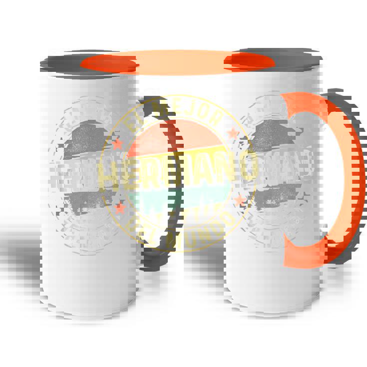 Hombre El Mejor Hermano Del Mundointage Retro Regalo Hermano Accent Mug
