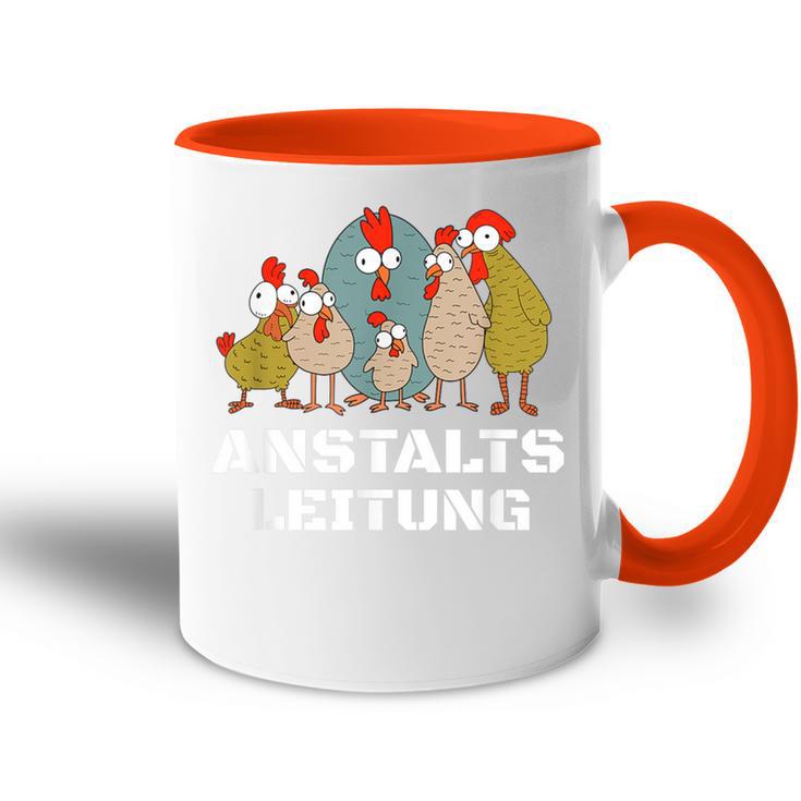 Hühner Anstaltleitung Tasse Zweifarbig