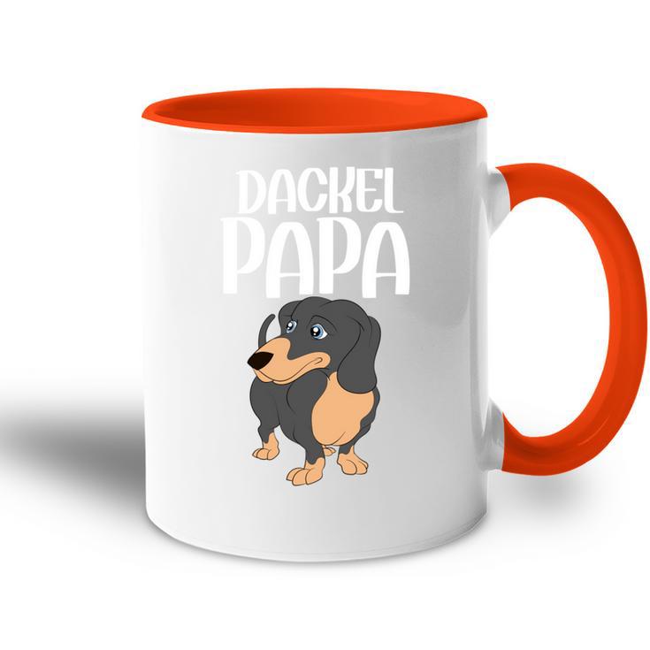 Hunde Papa Hundebesitzer Hundehalteratertag Dackel Tasse Zweifarbig