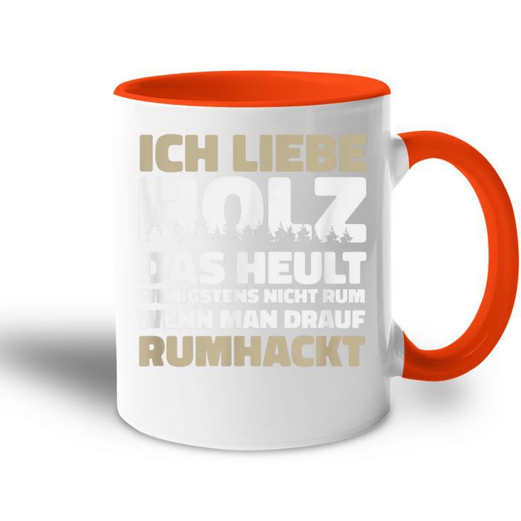 Ich Liebe Holz Holzfäller Ich Liebe Holz Lumberjack Tasse Zweifarbig