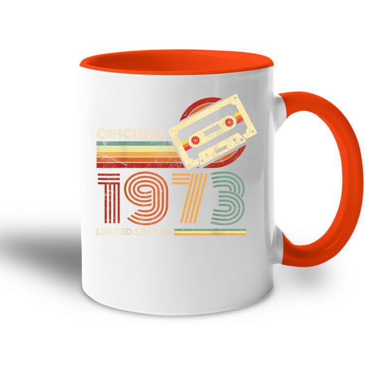 Jahrgang 1973 Retro Geburtstags Zum 51 Geburtstag Tasse Zweifarbig