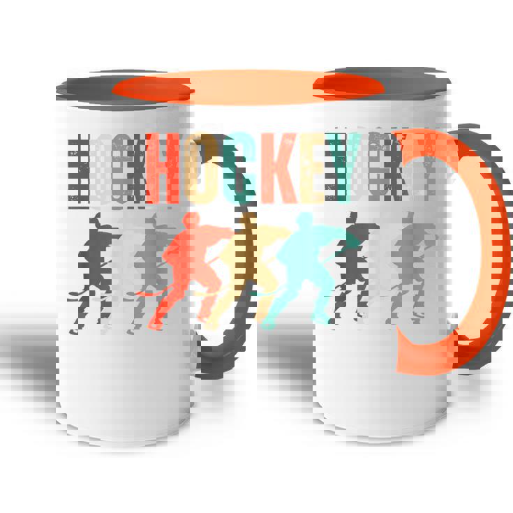 Jugador De Hockey Sobre Hielo Para Niños Retro Accent Mug