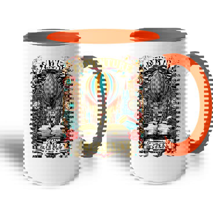 L'aventure Commence Àotre Bibliothèque En Lisant Des Montgolfières 2024 Accent Mug