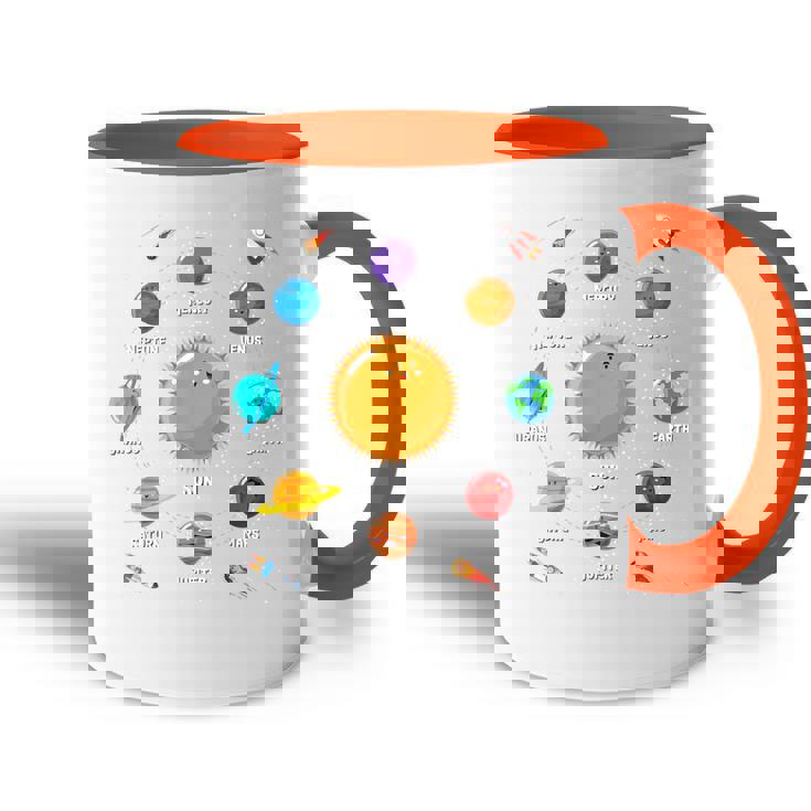 Lindo Sistema Solar De Planetas Coloridos Regalo Para Niños Accent Mug