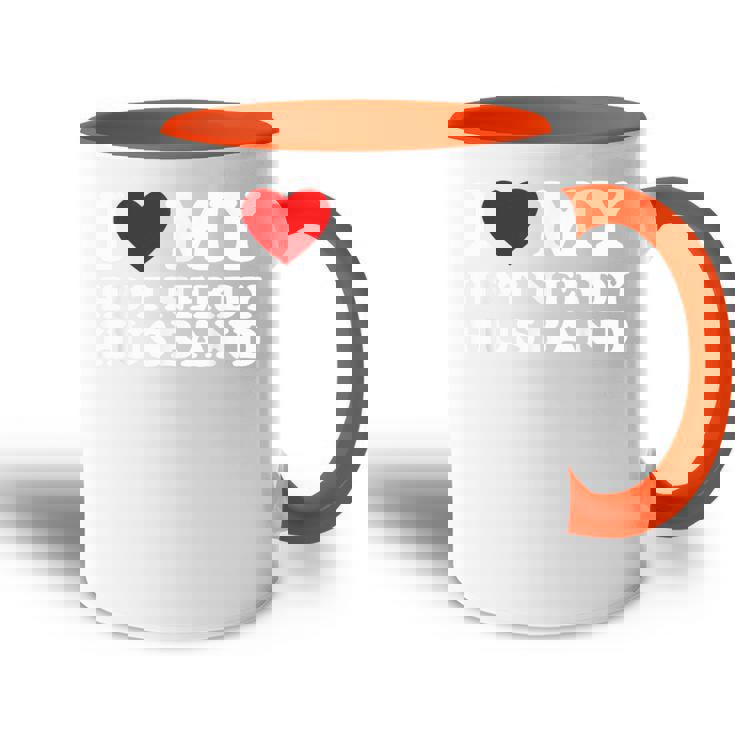 I Love My Hot Nerd Husband I Heart My Hot Nerd Husband Accent Mug