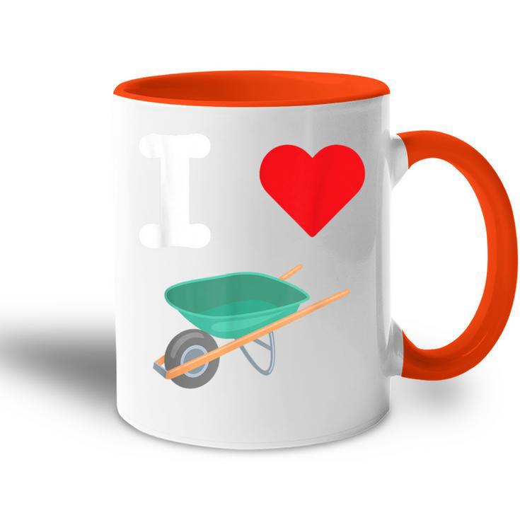 I Love Schubkarren Konstruktion Einzelrad Transport Tasse Zweifarbig