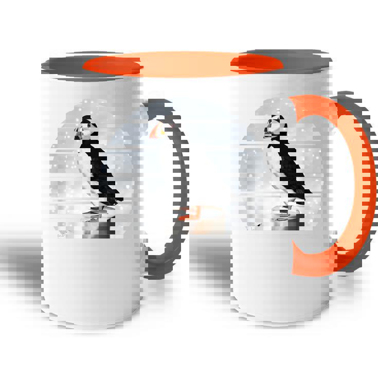 Macareux Moine Dans La Neige De Noël Dessin Accent Mug