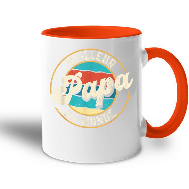 Meilleur Papa Du Monde Cadeau Papa Pour Fête Des Pères Tasse Zweifarbig