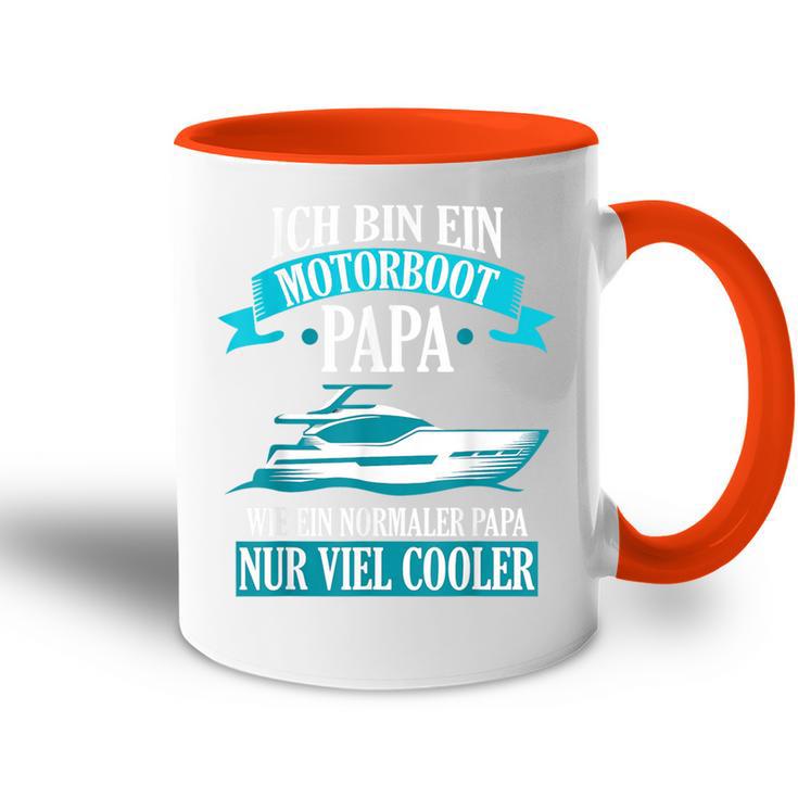 Motorboat Dad Boat Boat Boat Driver Tasse Zweifarbig