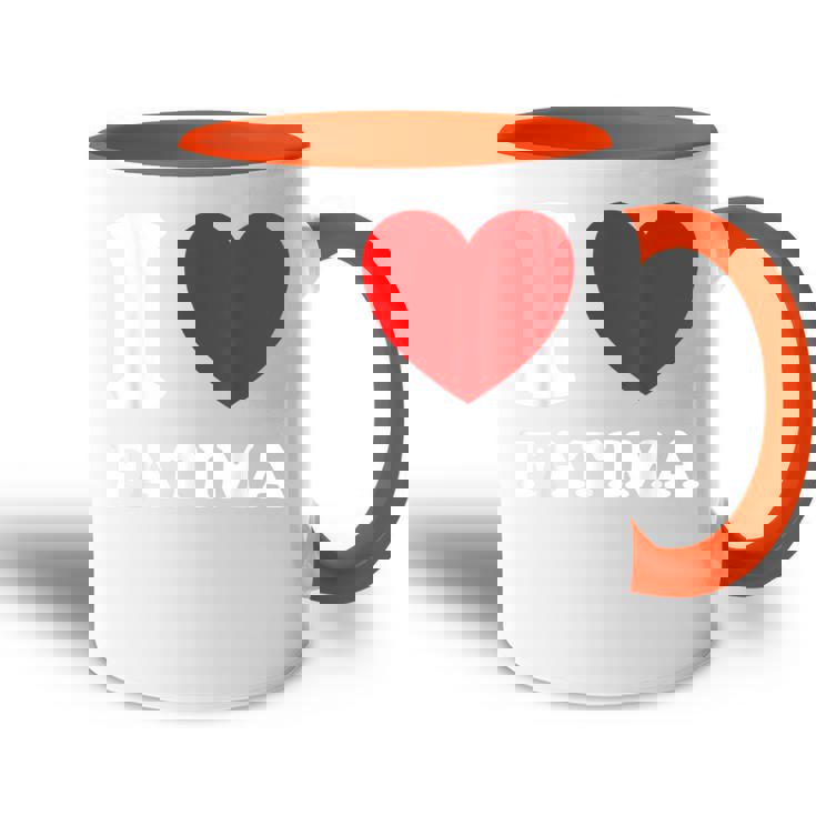 Negro Blanco Me Encanta Fátima Accent Mug