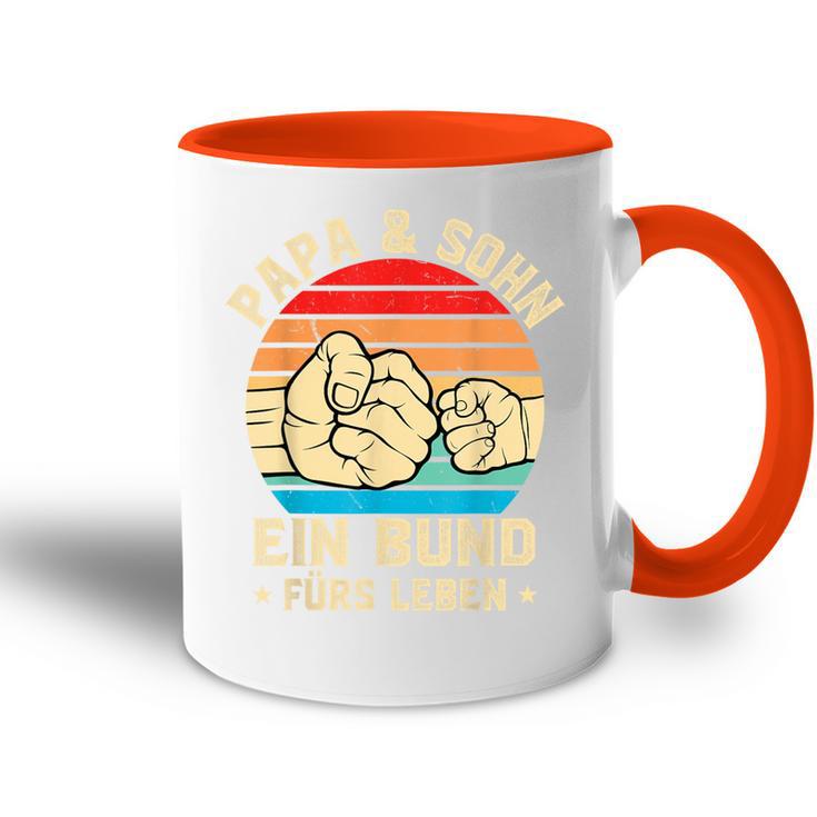 Papa & Sohn Papa & Sohn Familie Tasse Zweifarbig