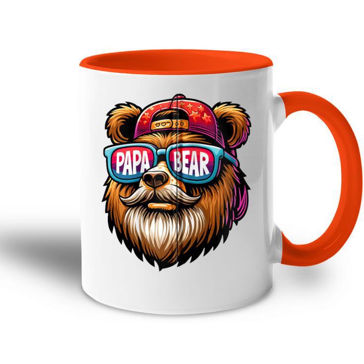 Papa Bär Papa Bearatertagsgeschenk Für Papa Spruch Lustig Kapuzenjacke Tasse Zweifarbig