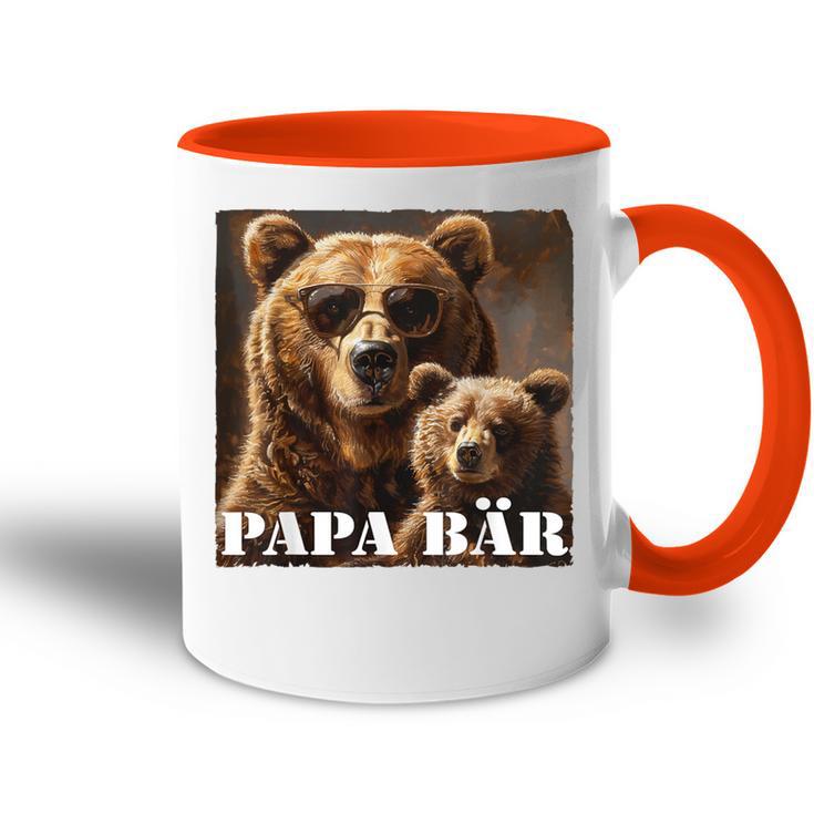 Papa Bär Geschenkatertag & Geburtstag Für Den Besten Papa Tasse Zweifarbig