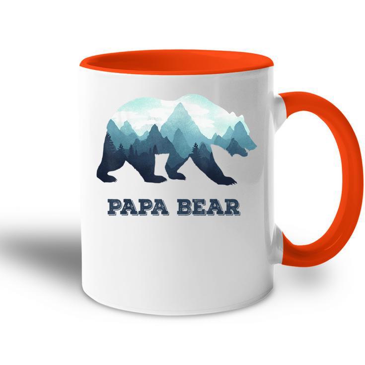 Papa Bear Wildlifeatertagsgeschenk Für Papa Papa Oder Dada Tasse Zweifarbig