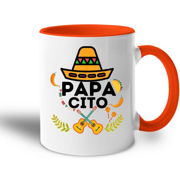 Papa-Familie Cinco De Mayo Passendes Paar Mexikanischer Papacito Tasse Zweifarbig