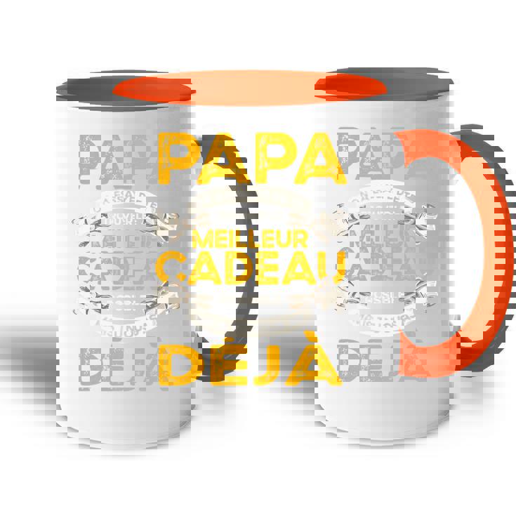 Papa Fête Des Pères Cadeau Homme Cadeau Papa Manche Longue Accent Mug