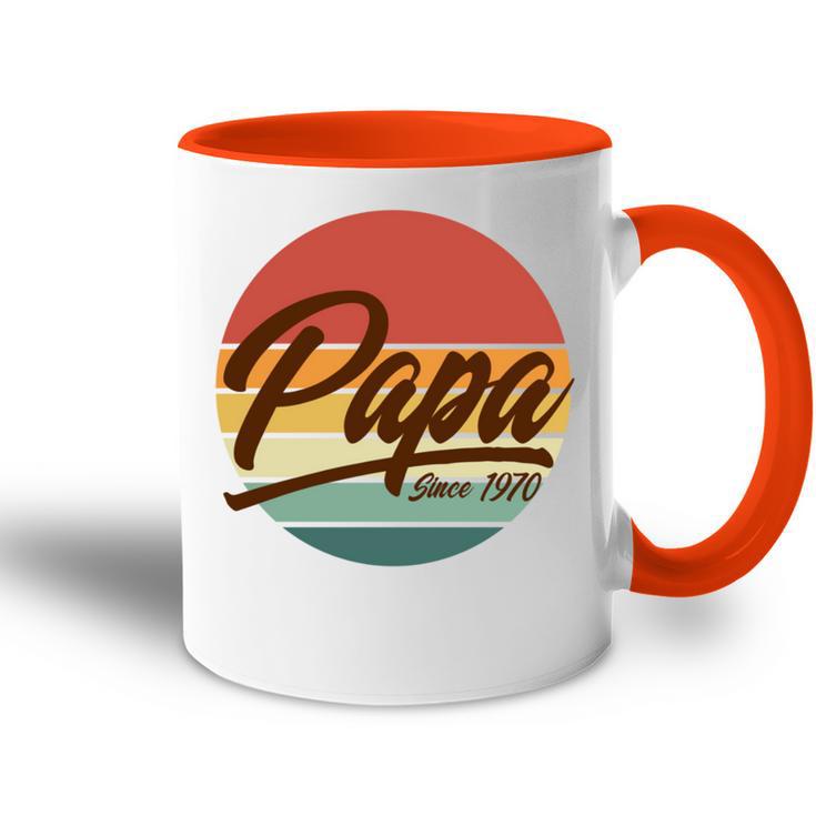 Papa Seit 1970 51 Geburtstag 51 Jahre Alt Papa Tasse Zweifarbig