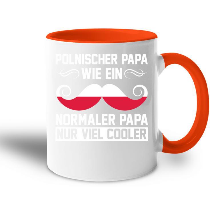 Polnischer Papa Polenateratertag Pole Polnisches Tasse Zweifarbig