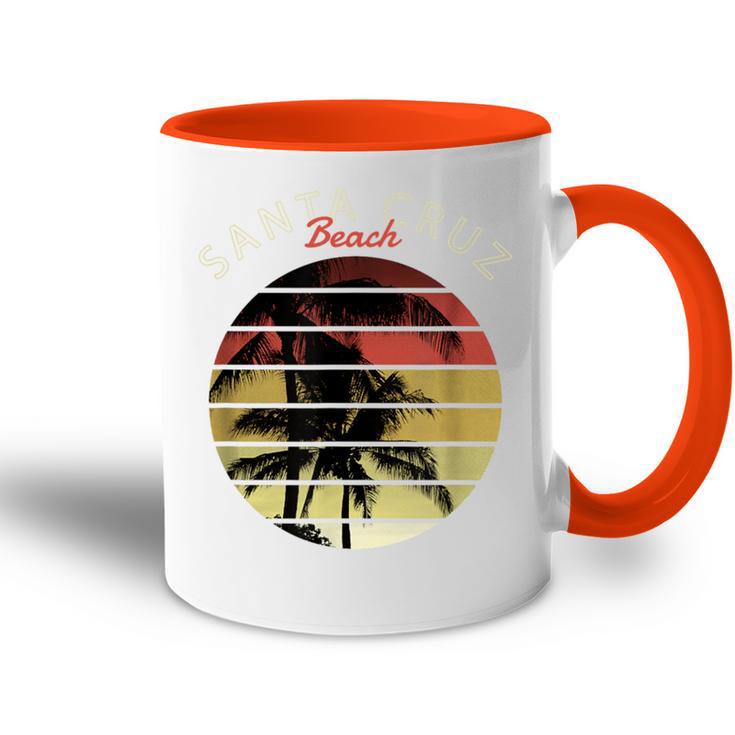 Santa Cruz Ca California Surfer 70S 80S Retro Tasse Zweifarbig