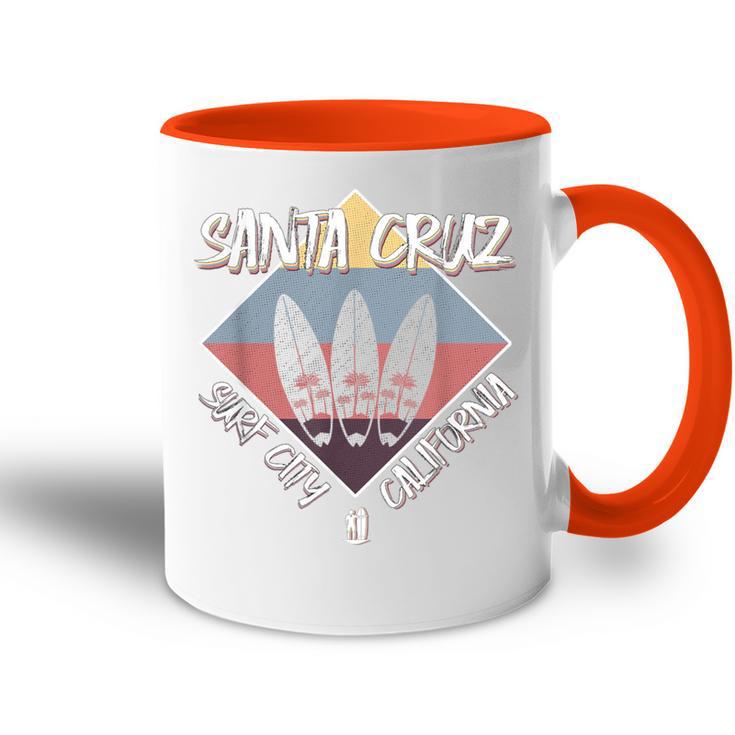 Santa Cruzintage Retro California Surf Tasse Zweifarbig