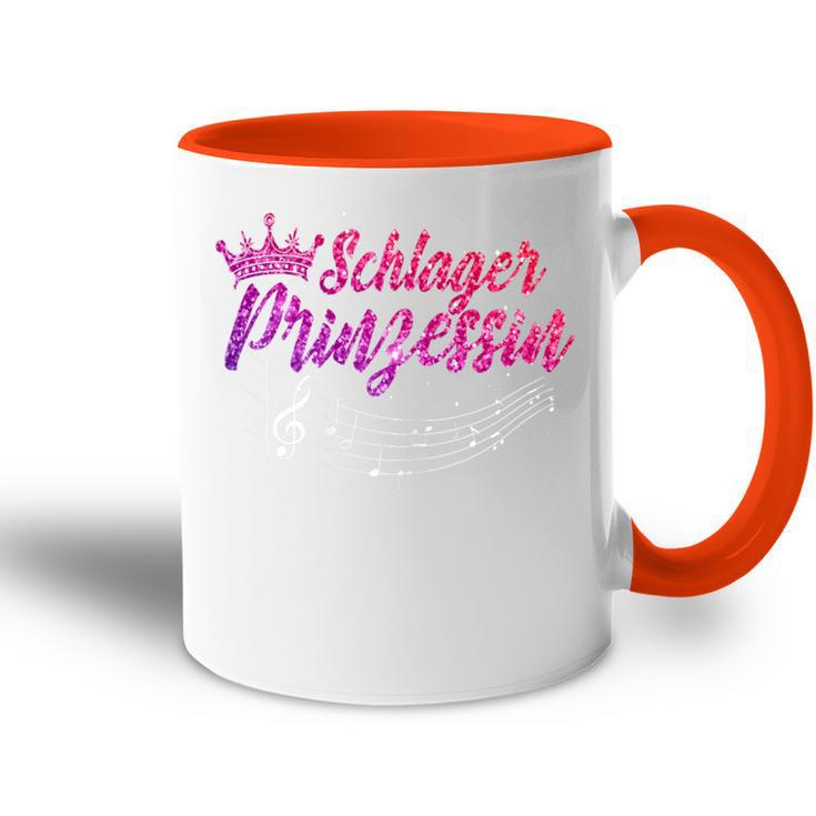 Schlagerparty Schlager Prinzessin Tasse Zweifarbig