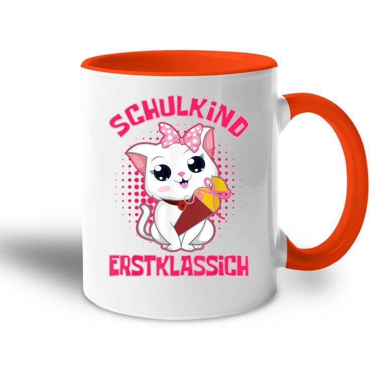 Schulkind Erstklassig Katz Tasse Zweifarbig