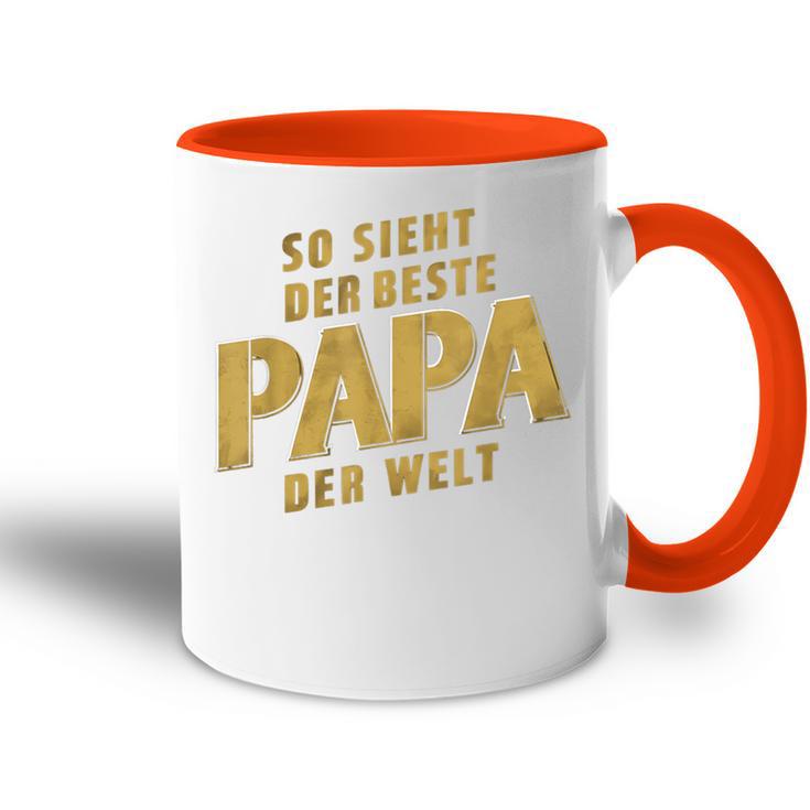 So Sieht Der Beste Papa Der Weltatertags -Atertag Opa Tasse Zweifarbig