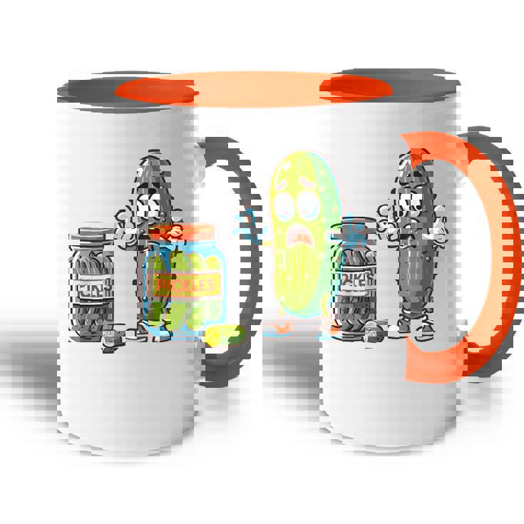 Sorpresa Divertida De Pepinillos Con Un Pepino Y Un Frasco Para Los Amantes De Los Pepinillos Accent Mug