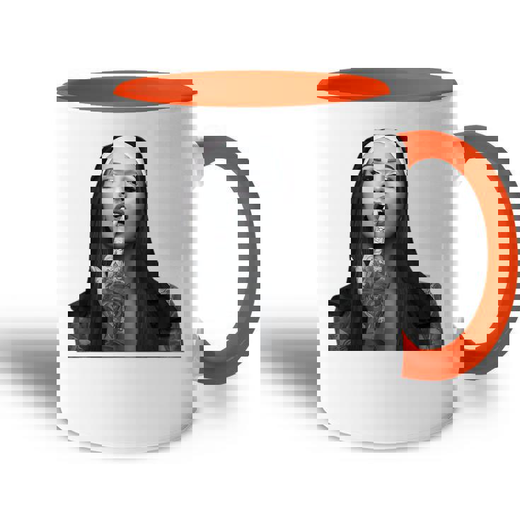 Tatuajes De Monja Satánica Accent Mug