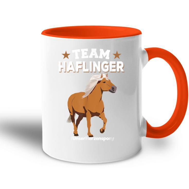 Team Haflinger Unserherzenspony Haflinger Pony Tasse Zweifarbig