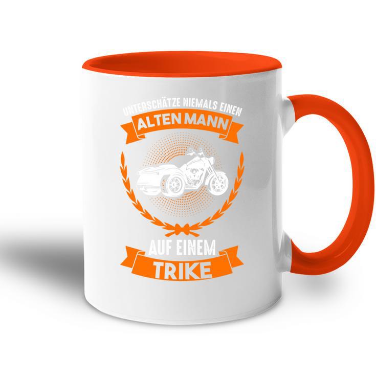 Trike Motorcycle Grandpa Dad Motorcycle Rider Biker Tasse Zweifarbig