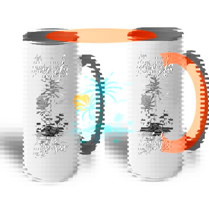 Vacaciones Familiaresintage En Costa Rica Playa Puraida Accent Mug