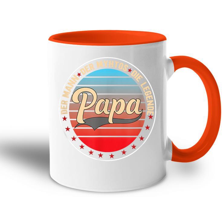 Vaterintage Geschenk Der Mann Der Mythos Die Legende Papa Tasse Zweifarbig