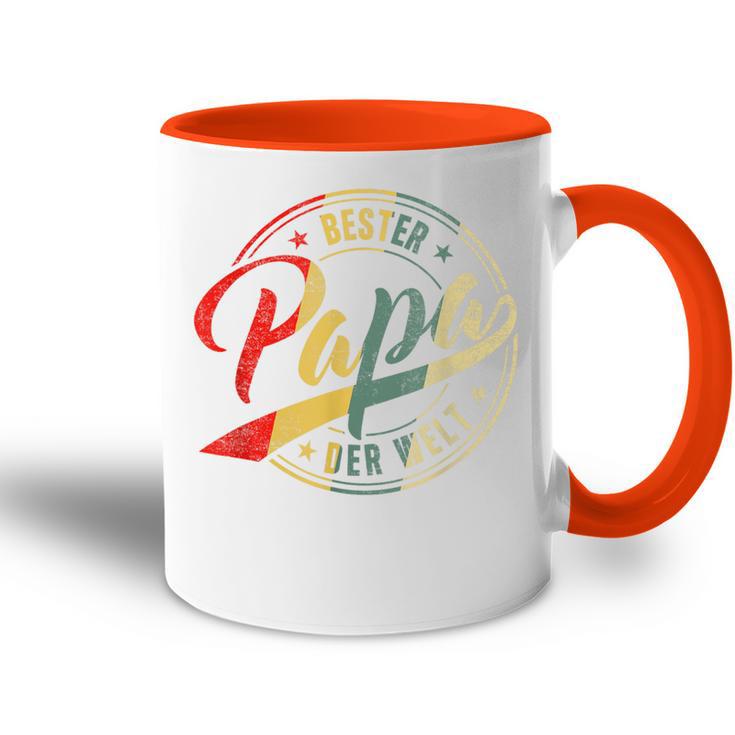 Vintage “Bester Papa Der Welt” Retro Father's Day Tasse Zweifarbig