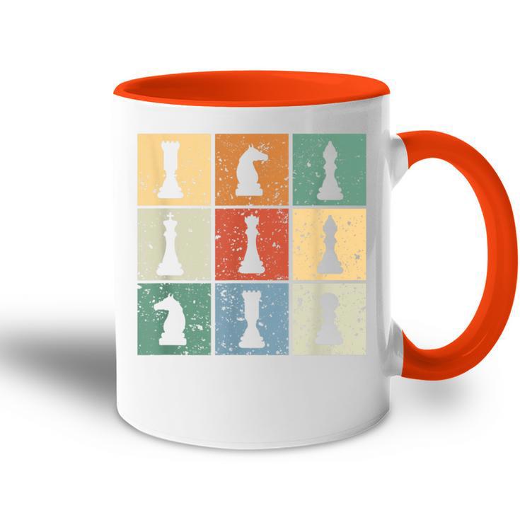 Vintage Retro Del Club De Ajedrez Para Los Amantes Accent Mug