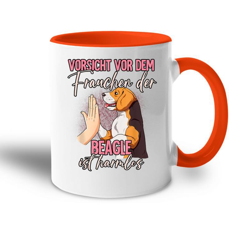 Vorsichtor Dem Frauchen Beagle Tasse Zweifarbig