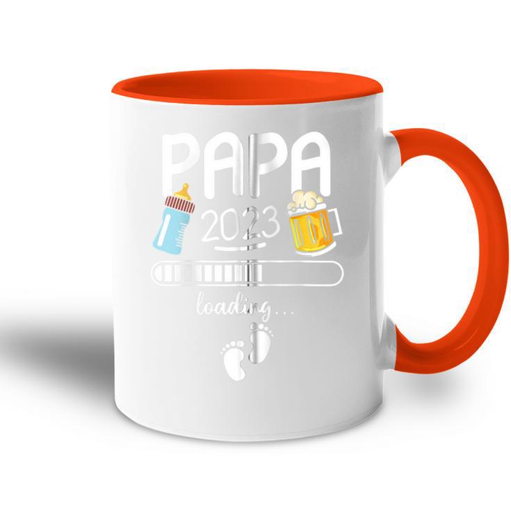 Werdende Papa Geschenk Für Werdendeater Papa 2023 Loading Kapuzenjacke Tasse Zweifarbig